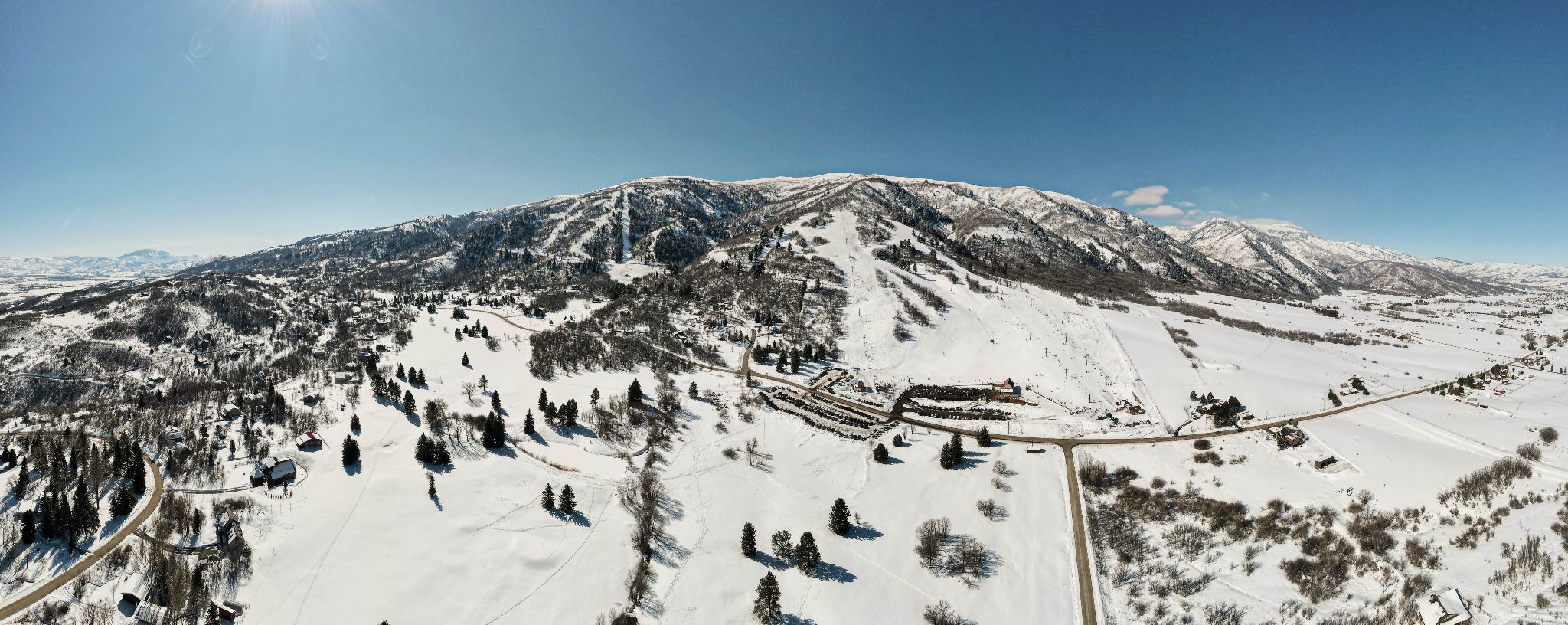 Nordic Valley in USA - a view of the mountains from the top of a mountain.