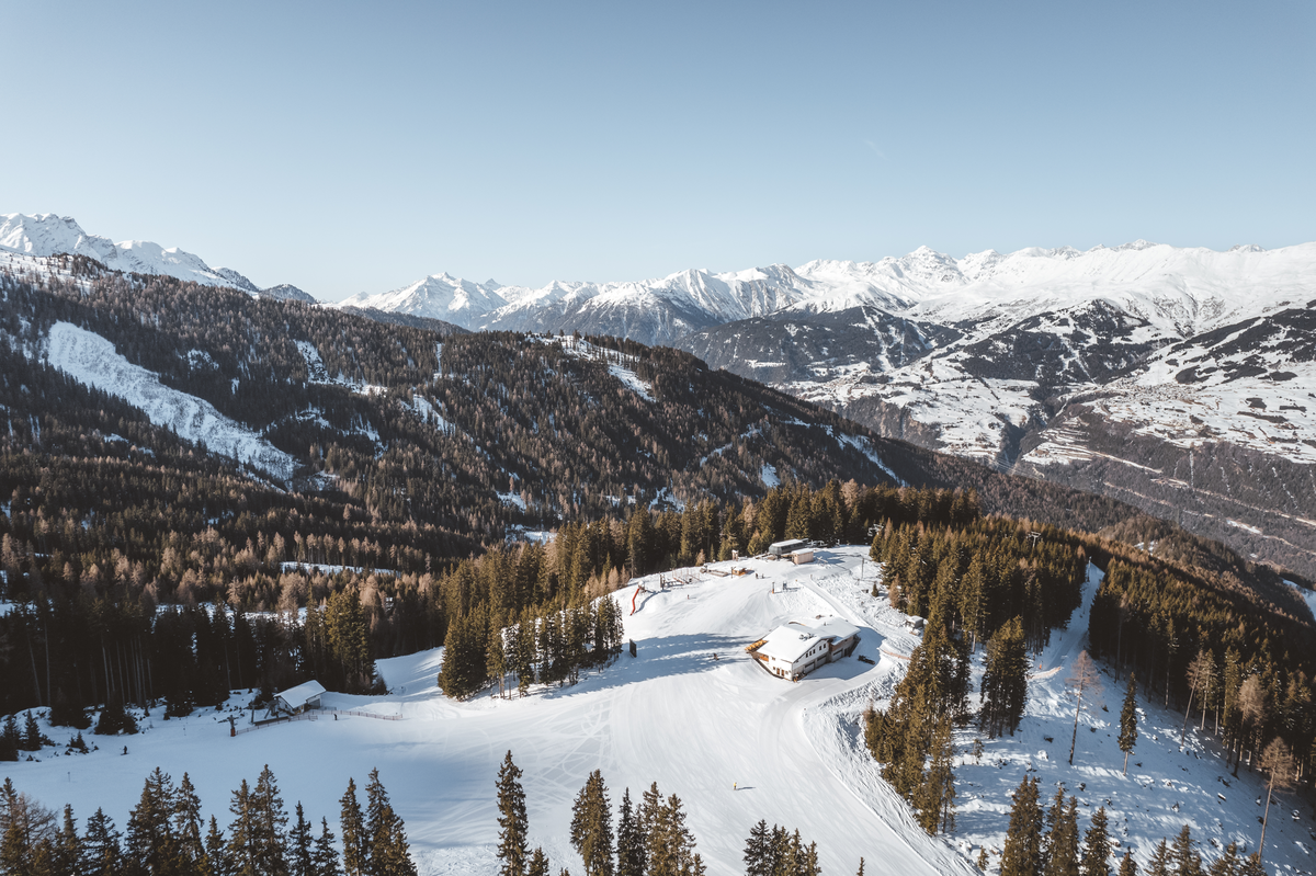 Fendels in Austria - a clear blue sky.