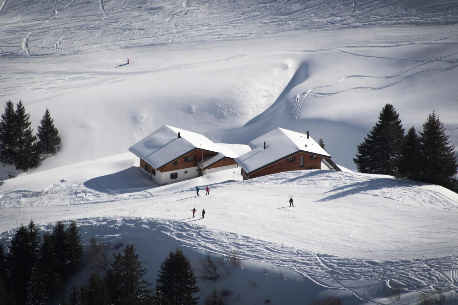 Robella Val-de-Travers in Switzerland - snow on the ground.