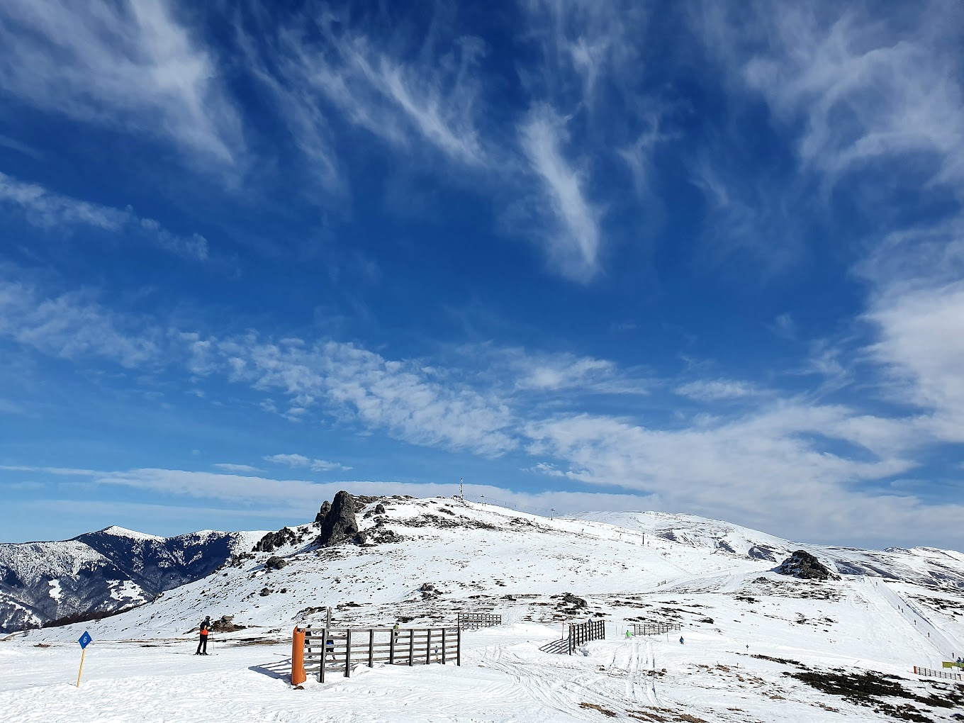 Stara Planina in Serbia - a blue sky with white clouds.