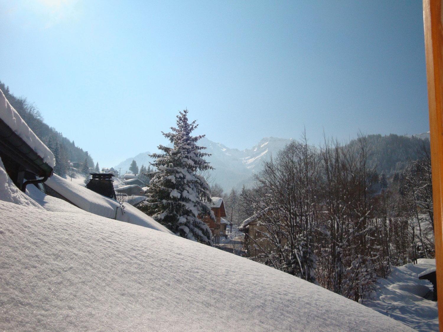 Télécabine de l'Essert in France - a clear blue sky.