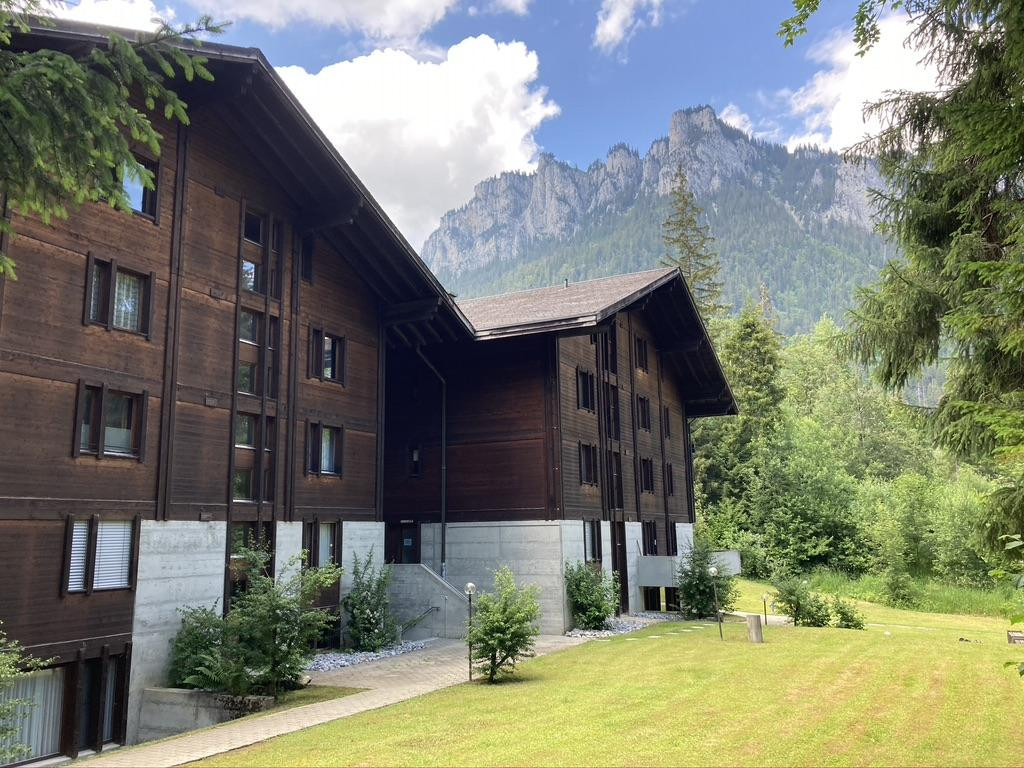 Wiriehornbahnen in Switzerland: the building where the apartment is located.
