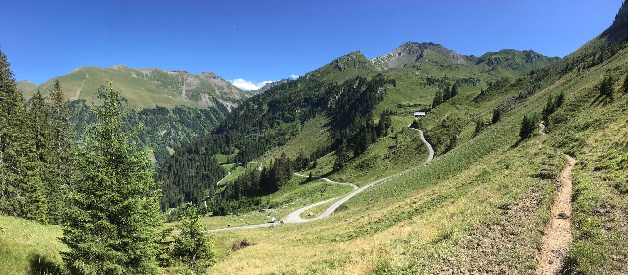 Wiriehornbahnen in Switzerland - the road to the top of the mountain.