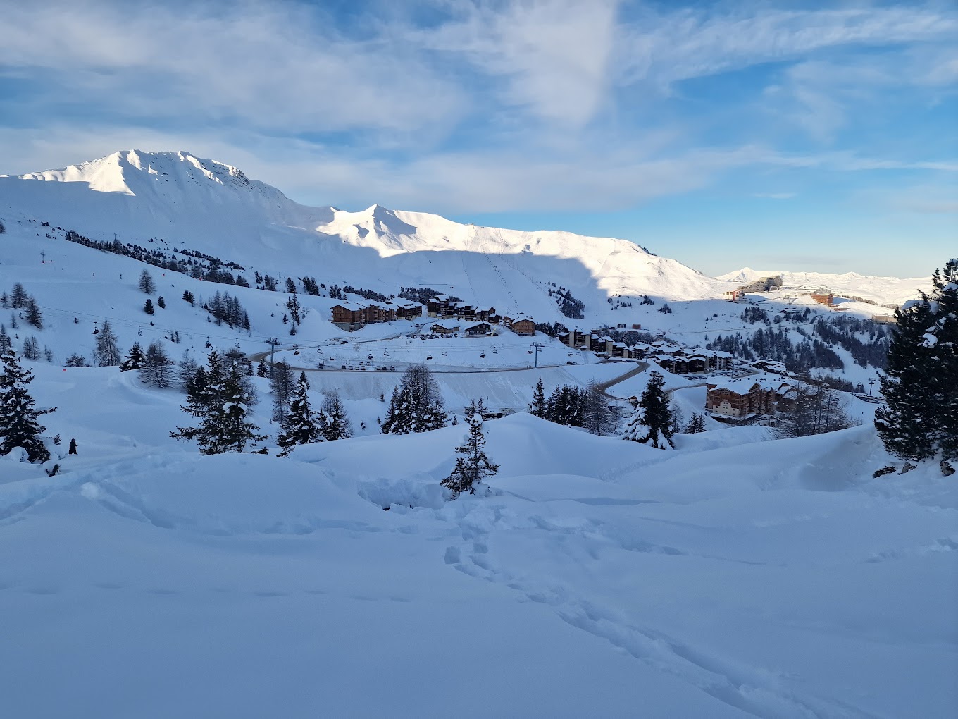 La Plagne in France - the view from the top of the mountain.
