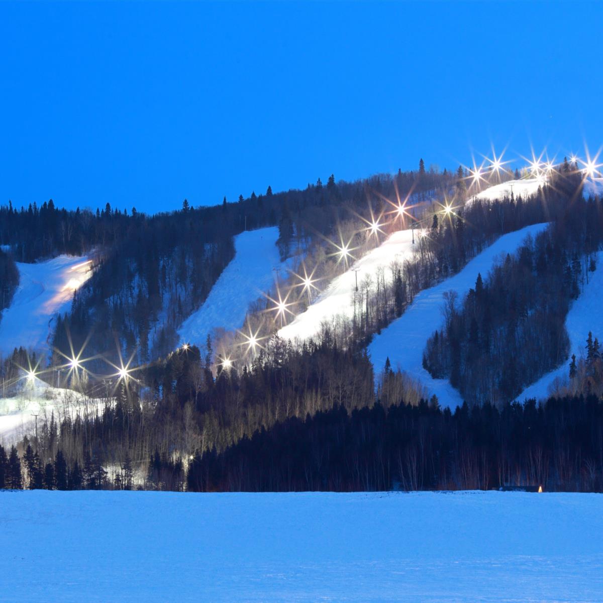Mont Lac-Vert in Canada - the sky is clear.