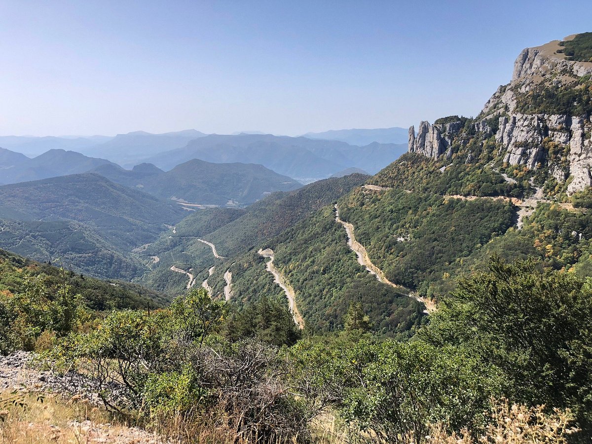 Col de Rousset in France - the road to the top of the mountain.