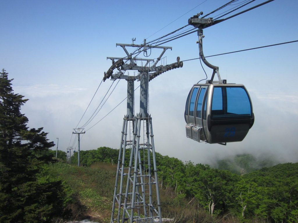 Ani Mt Moriyoshi in Japan - a clear blue sky.
