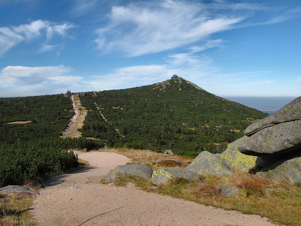 Szklarska Poręba – Szrenica in Poland - a path leading to the top of a mountain.
